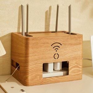 샤크팡 셋탑박스 라우터 와이파이 가리개 벽콘센트가리개 나무 우드 소나무 커버 다용도 멀티