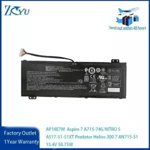 AP18E7M 노트북 배터리 Aspire 7 A715-74G NITRO 5 A517-51-51XT Helios 300 AN715-51 15.4V 58.75W