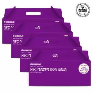 참앤들황토농원 건강식품관 NFC 착즙 100% 포도즙 100ml 30포 4박스(총 120포)