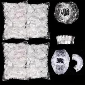 샤워 방수용 일회용 이어 커버 400팩 캡 염색 프로텍터 - 목욕 살롱 스파 여행용 투명 탄성 샤워용