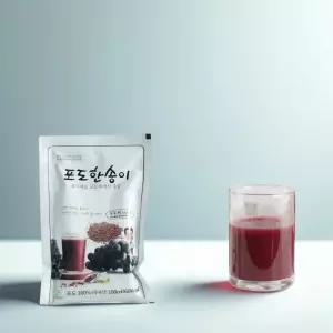 김재식헬스푸드 국내산 저온착즙100% 비타민 물 넣지않은 포도한송이 포도즙 100ml 30