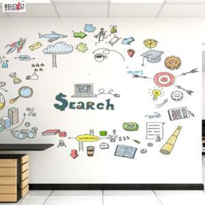 학원 인테리어 포인트 벽지 시트지 스티커 컴퓨터 코딩학원 벽 꾸미기