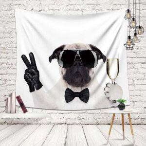 [오너클랜]패브릭 불독 강아지 가림막 포인트 포스터 선택 대