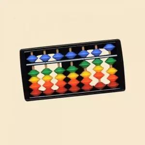 레인보우색 컬러 주판 주산 교육용 7선 수교육 미니주판 M11094