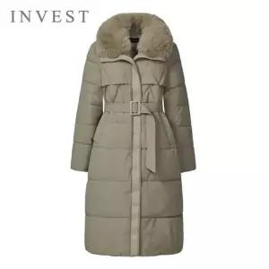 [인베스트]럭셔리 퍼 카라 패딩 롱 점퍼_INI5W1JP1611