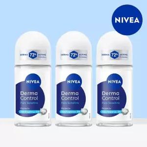 [니베아] 데오드란트 롤온 더마 컨트롤 퓨어 센서티브 50ml 3개