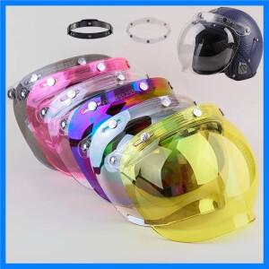 오토바이 헬멧 버블 쉴드 바이저 안개 방지 UV 보호 HD 렌즈 레트로 헬멧 오픈 페이스 하프 헬멧 버블 고글