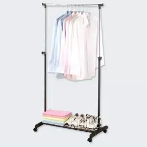 ( )수납 정리 이동식 선반수납 1단 행거 일반형 옷걸이 보관 옷장