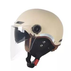 경량 오픈페이스 헬멧 반모 터헬멧 가벼운 단일 렌즈 넥워머 귀마개 무광 투명 A 프리