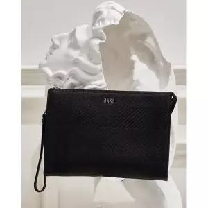 갤러리아 DBBA6E306BK 닥스 블랙 하우스 체크 소가죽 클러치백