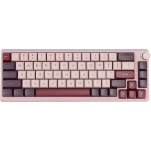 KZZI 컬러 멀티미디어 디스플레이가 있는 기계식 게이밍 키보드, 핫 스왑 가능, 개스킷 마운트 RGB, 맥/윈도우용 사전 윤활 스태빌라이저 (라지 퍼플 핑크)