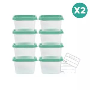 베베락 엘파 이유식기 소분 간식 휴대 120ml 민트 16P BNA