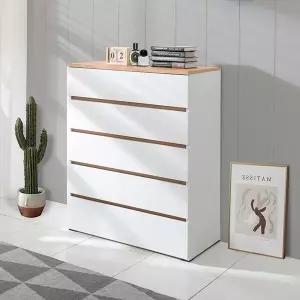 보루네오 레트로 핸드리스 800 5단 서랍장BJ5308R (착불)