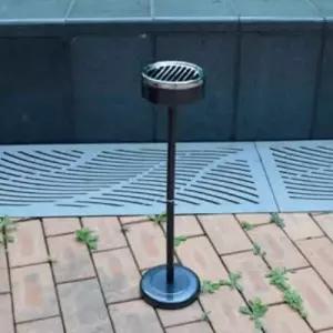 야외용 스탠드 재털이 업소 흡연실 뚜껑 재떨이 블랙 WD766A1