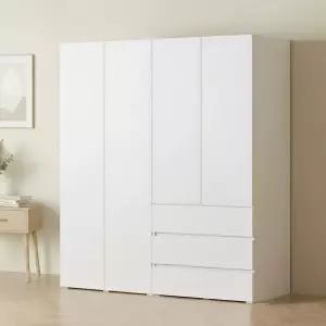 [가구] 마일 터치 행거 싱글+3단 서랍 옷장 세트 1600