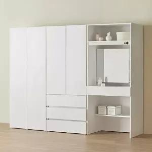 [가구] 마일 터치 싱글+3단 서랍+화장대 옷장 세트 2400