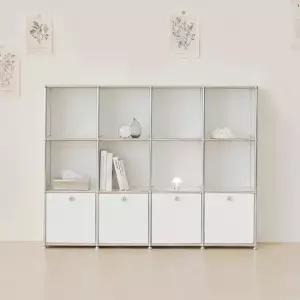 포스트모던 발렌 4X3 미드센츄리 낮은 책장 1600 3단 C3 (4도어)