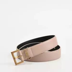 [생로랑]모노그램 골드 스퀘어버클 여성벨트 베이지 132954531