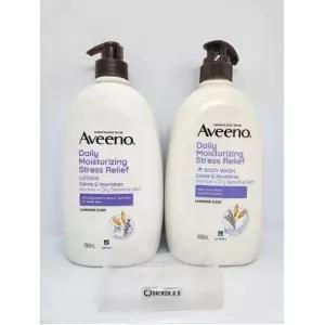 [아비노] Aveeno데일리 모이스처라이징 바디로션 1L + 바디워시 1L 라벤더향 한번에