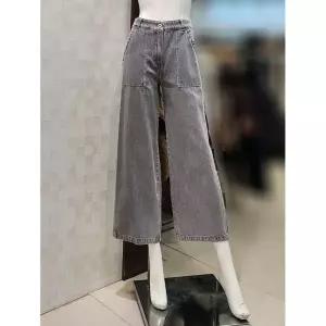 [벨라디터치] V1F1SL23 와이드핏 그레이 청바지 1046005