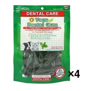 베게 덴탈 껌 칫솔 30pX4 강아지 간식