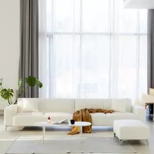 풀먼 가죽소파 4인용