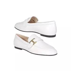 MUST IT_15주년 금장 T 로고 모카시노 로퍼 화이트 XXW79A0CX60 GOC B015