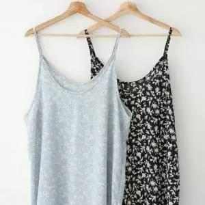 끈나시 빅사이즈미시옷 플라워 원피스 셔링 여성큰옷 (KYR-WD8CBEE)