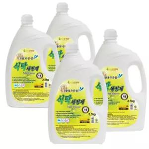 식탁세정제 2.5L 4개 자몽향 다목적 탈취 끈적임없이말통세제 업소용 기름때제거 찌든 클리너 테이블 냄거
