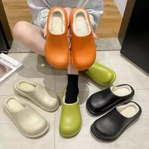 eva 털슬리퍼 방한 방수 따듯한 털신 털신 통굽 실내 ywh2+5BOY