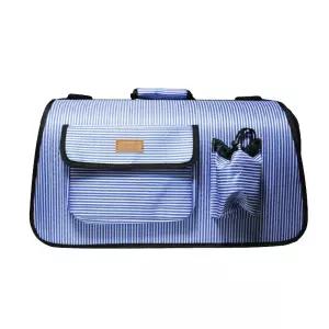 피플펫 애견가방 줄무늬 블루(대형) 강아지 이동가방