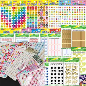 스티커 견출지 라벨지 모음 /칭찬 홀로그램 네임 큐빅 종이나라