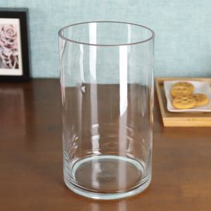 대형유리꽃병 유리화분 수경재배 개운죽화병 원통15x25