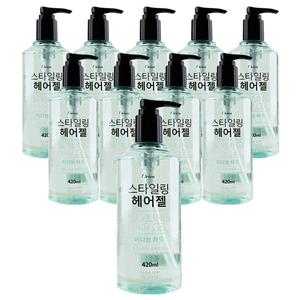 오릭스 스타일링 하드 헤어젤 420ml x 10개 헤어 강력 셋팅 고정 젤