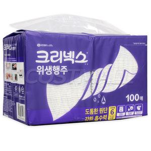 크리넥스 위생행주 100매 빨아쓰는 키친타올 손걸레