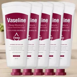 바세린 딥 모이스처 핸드크림 60ml 5개 대용량 고보습 핸드로션