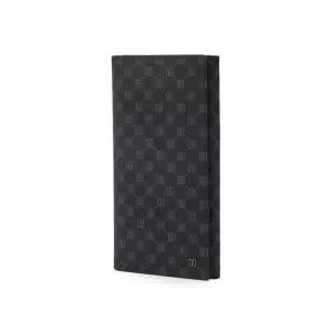 [롯데백화점]닥스 액세서리 LL[선물포장][LOUIS PVC]블랙 가죽 로고 DD 패턴 장지갑DBWA4E121