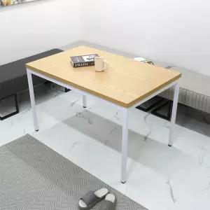 간편 조립식 화이트 철재 사각 상판 학원용 책상 1100 x 700 컴퓨터 1인용 데스크