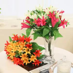 인테리어 고급 조화 성묘 산소 꽃 장식 부케 꽃다발 루미백합