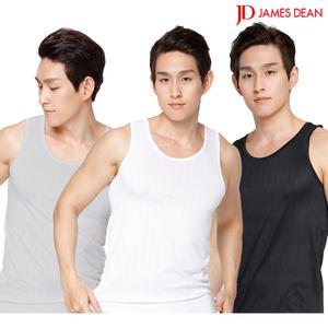 제임스딘 쿨론 메쉬 기능성 남자 민소매 런닝 블랙/화이트