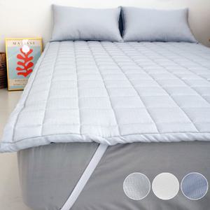바숨 시원한 여름 고정밴드 냉감 풍기 인견 침대패드 퀸 Q