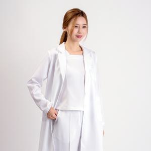 A-01 고급스판 롱가운 의사가운 빅사이즈 실습용 영양사 약사 대학생실험 수술복