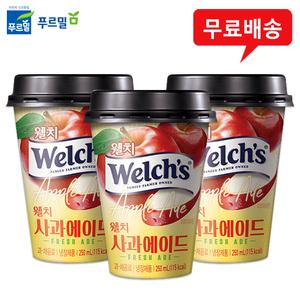 푸르밀 웰치사과에이드 250mLx10컵/100%과즙/무배