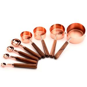 스텐 우드손잡이 계량스푼 계량컵 8종 1.25ml - 250ml