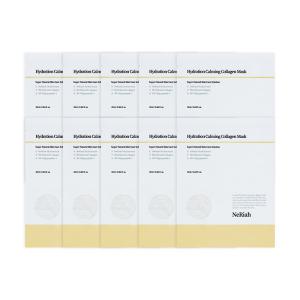 네리아 하이드레이션 카밍 콜라겐 마스크팩 10매 데일리 리프팅 수분 마스크 팩 달팽이 점액 1일1팩 얼굴팩 탄력 주름