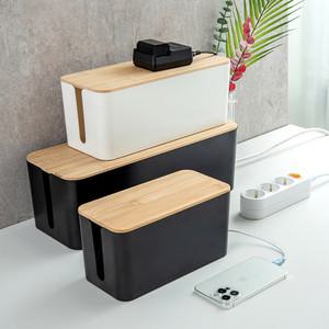 인블룸 우드 멀티탭 전선 정리함 대형