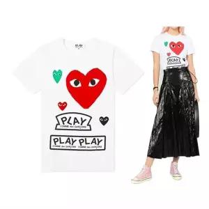 꼼데가르송 플레이 하트 로고 티셔츠 AZ-T279-051-1