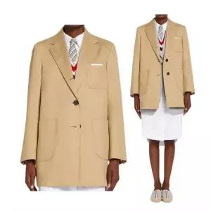 톰브라운 삼선탭 코튼 오버 코트 FOC721U 00249 250