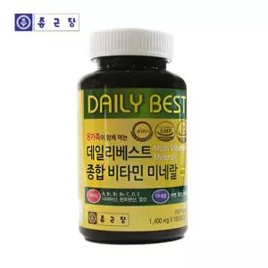 종근당 종합비타민미네랄 1400mgx180정x1병 6개월분