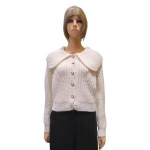 [에고이스트] 빅카라 진주단추 크롭 가디건 EN4JK-103